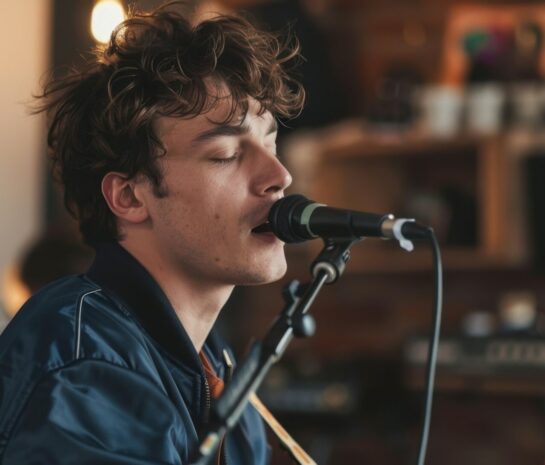 Young Man Singing